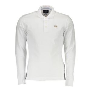 LA MARTINA MEN'S WHITE LONG SLEEVE POLO SHIRT