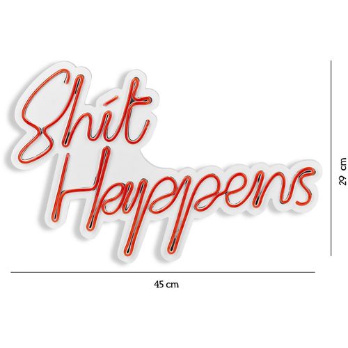 Shit Happens - Red Red Decorative Plastic Led Lighting slika 9