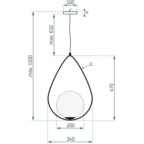 TOOLIGHT Moderna stropna svjetiljka potkrovlje App938-1cp crna slika 10