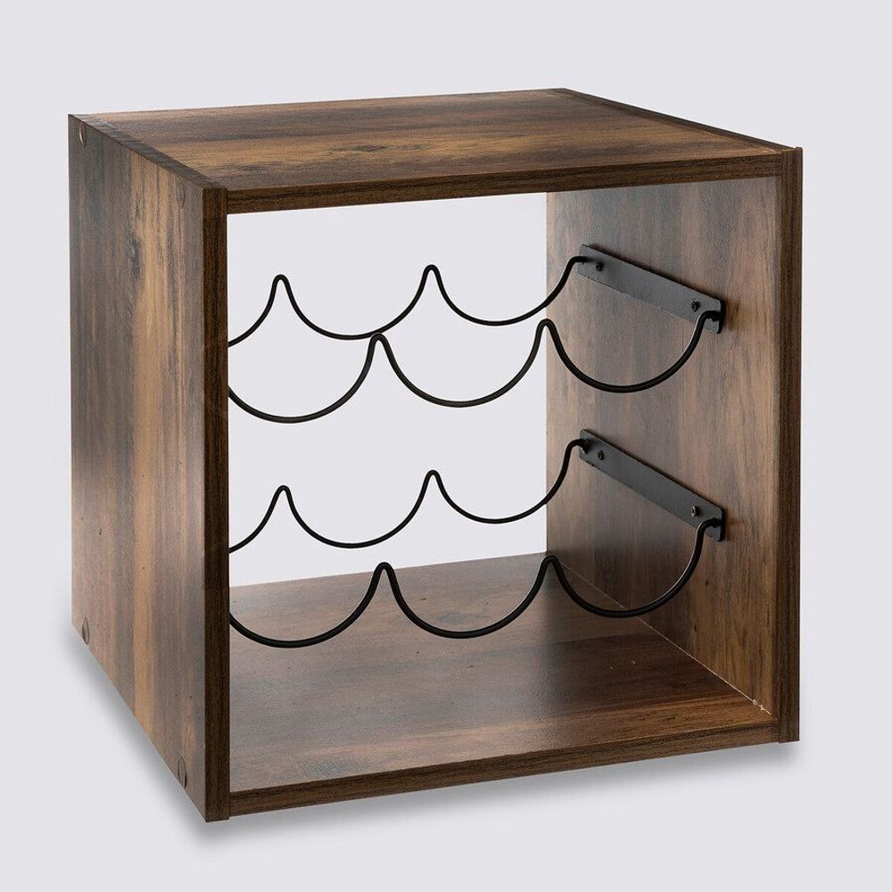FIVE polica za vino 31x31x31cm mdf natural 173614 slika 3