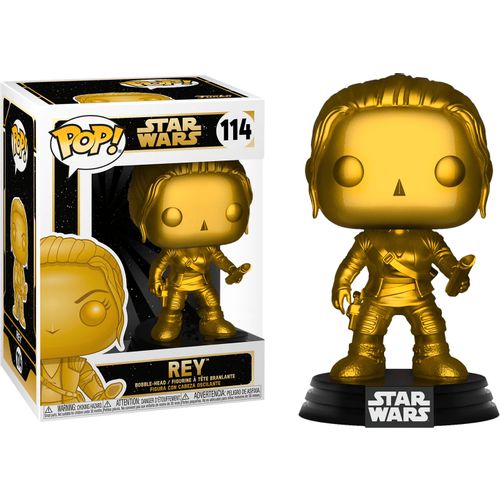 Funko Pop! Bobble-Head: Star Wars Epizoda 8: Rey (Krom-Mat Zlatna) (Ekskluzivno) slika 2