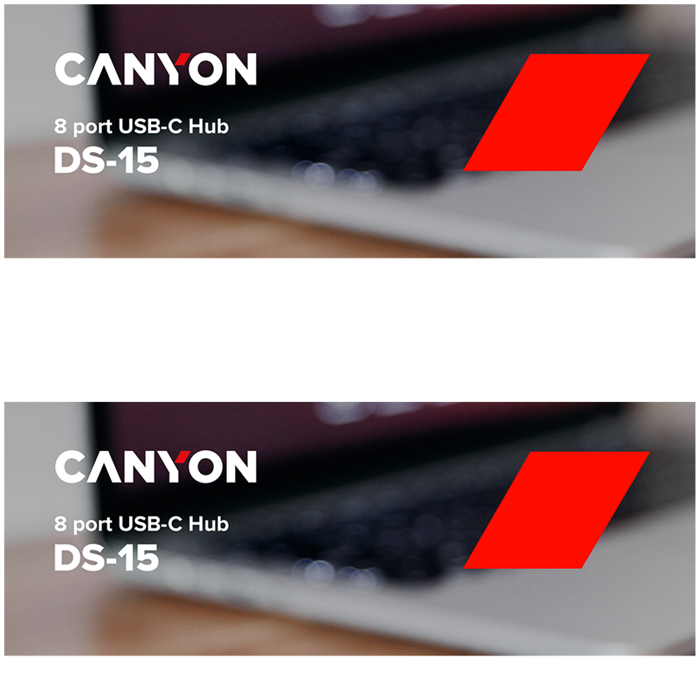 CANYON DS-15 8 u 1 USB-C Hub - HDMI, Gigabit Ethernet, USB 3.1, SD čitač slika 4