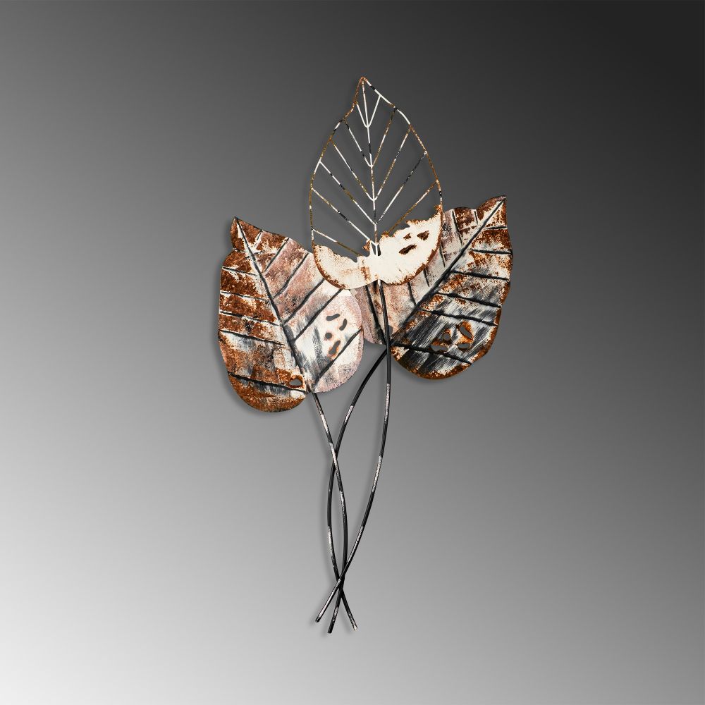Decorative metal wall accessory Fall 1, colours: brown, black slika 5