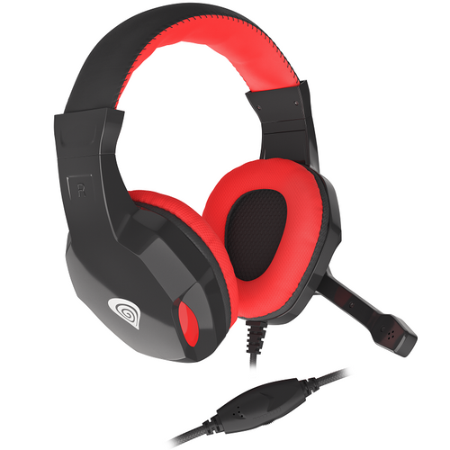 Natec NSG-1437 GENESIS ARGON 110, Gaming Headset with Volume Control, 3.5mm Stereo, Black/Red slika 2