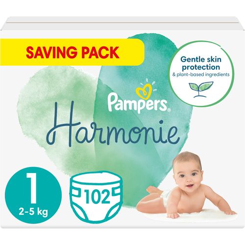 Pampers Harmonie Premium Cotton Pelene, Mjesečno pakiranje, veličina 1 / XXL slika 1