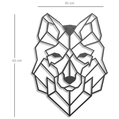 Wolf Black Decorative Metal Wall Accessory slika 3