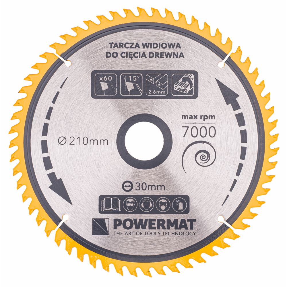 Karbidna lista pile za drvo 210x30 60z TDD-210x30x60Z slika 3