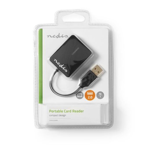 Čitač memorijskih kartica NEDIS CRDRU2300BK, Multicard, USB 2.0 slika 1