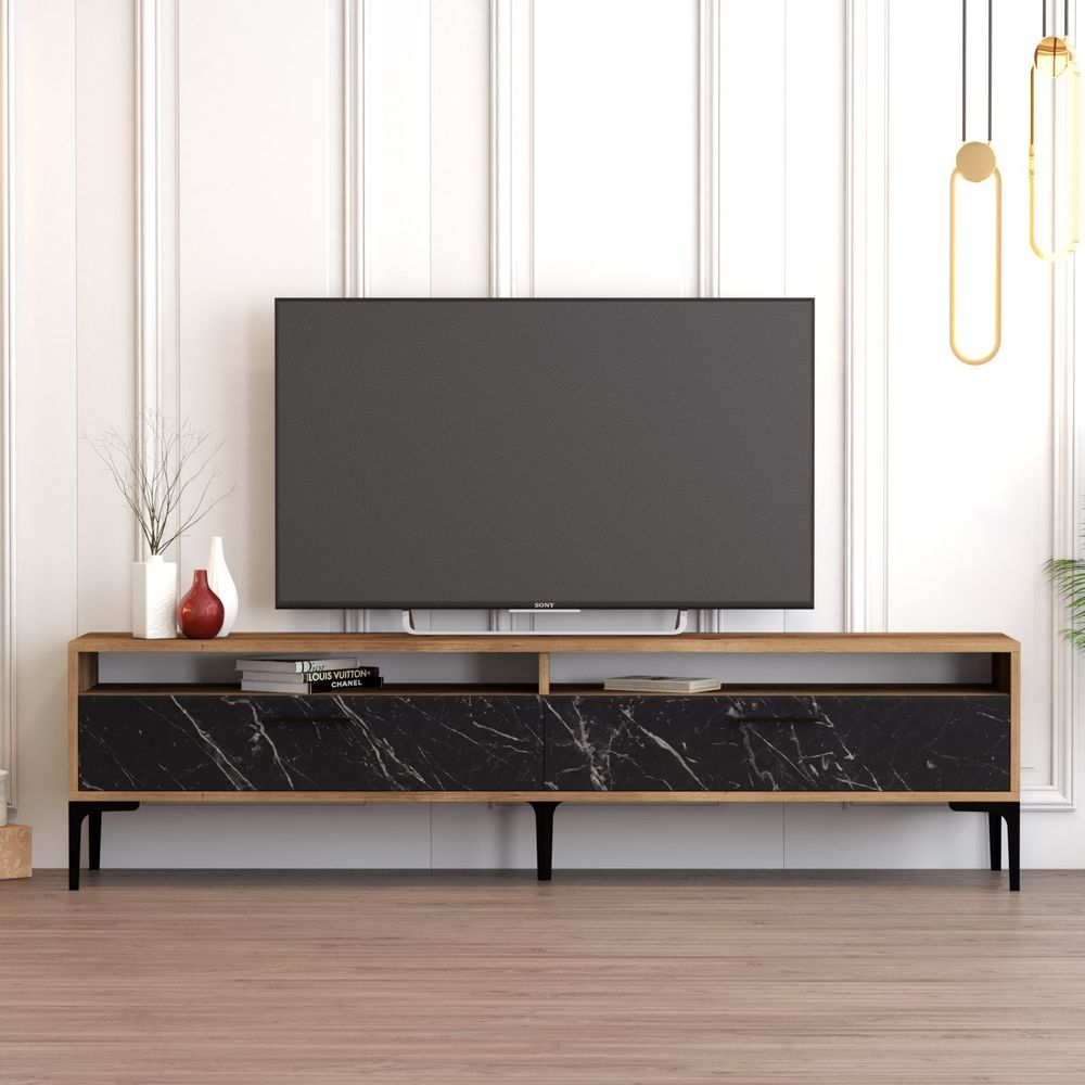 Istanbul 2 - TV Unit od Crnog Mramora i Oraha slika 1