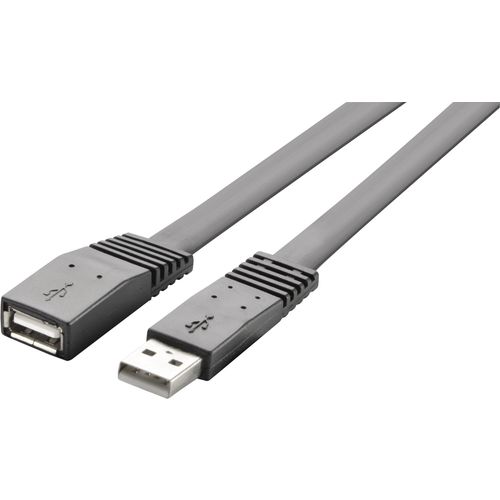 Renkforce USB kabel USB 2.0 USB-A utikač, USB-A utičnica 1.00 m crna visokofleksibilan RF-4087404 slika 5