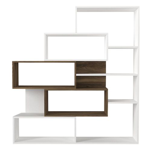 Woody Fashion Polica MARLA, Marla - White, Walnut slika 4