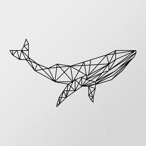 Whale 1 Black Decorative Metal Wall Accessory slika 4