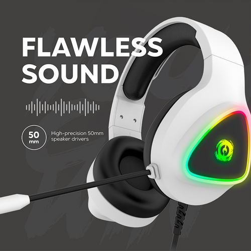 CANYON Shadder GH-6, RGB gaming headset with Microphone, Microphone frequency response: 20HZ~20KHZ, ABS+ PU leather, USB*1*3.5MM jack plug, 2.0M PVC cable, weight: 300g, White slika 11