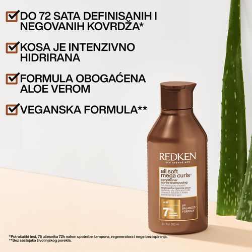 Redken All Soft Mega Curls regenerator za kosu 300ml slika 6