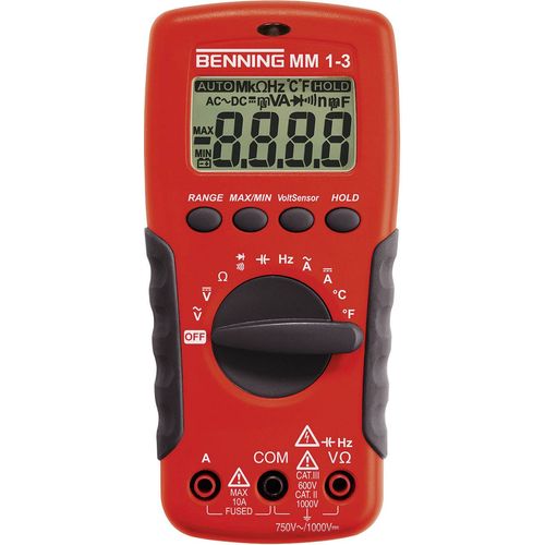 Benning MM 1-3 ručni multimetar  digitalni  CAT II 1000 V, CAT III 600 V Zaslon (brojevi): 2000 slika 3