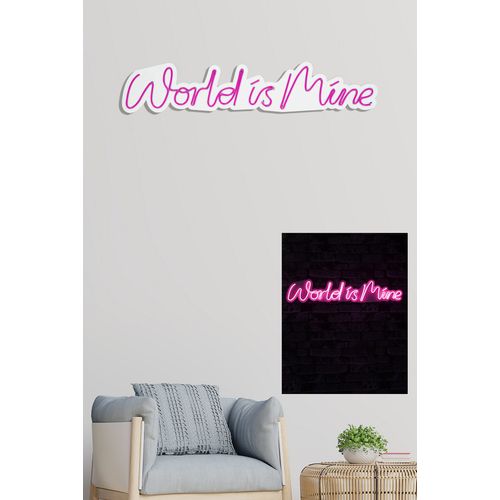 Wallity Ukrasna plastična LED rasvjeta, World is Mine - Pink slika 3