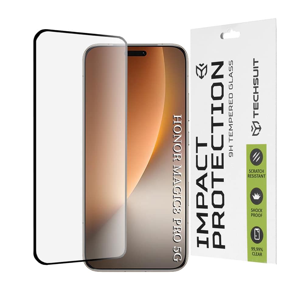 Techsuit 111D Full Cover / Full Glue Glass / 3D Curved Screen za Honor Magic8 Pro– crno slika 1