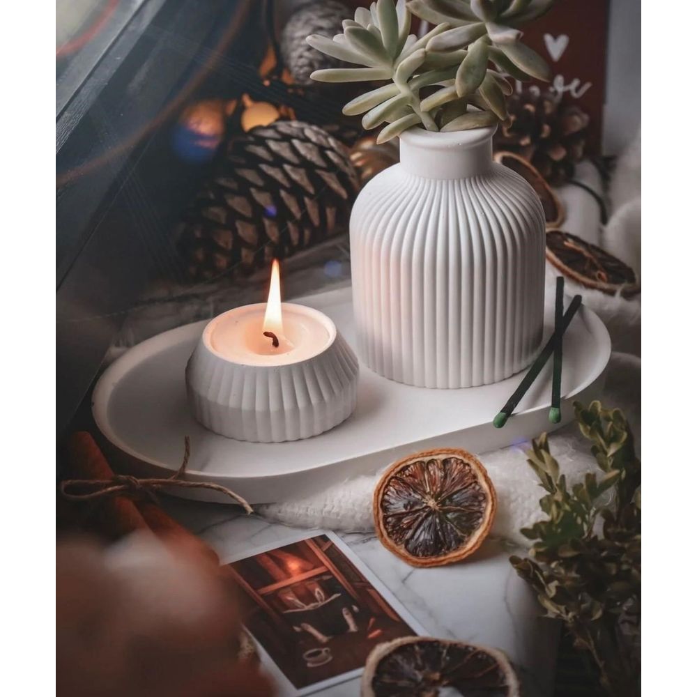 Candle set (3 pieces) Ers1275, colour: white slika 1