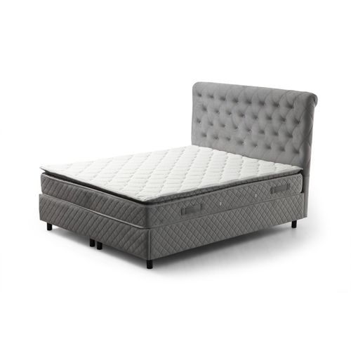 Sonata Set 90 x 190 v2 - Grey Grey Single Mattress, Base & Headboard slika 3