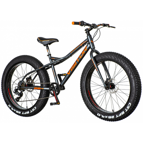 FAT263D2 $ 26"/16" VISITOR FAT BIKE SIVO NARANDZASTI 2021 slika 1