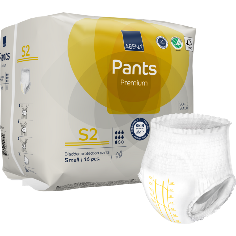 Abena Pants Premium pelene-gaćice za inkontinenciju S2  16kom  60-90cm slika 1