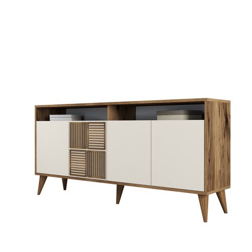 Woody Fashion Konzola, Milan 160 - Walnut, Cream slika 6