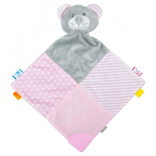 Baby Mix tješilica - Bear Grey & Pink slika 1