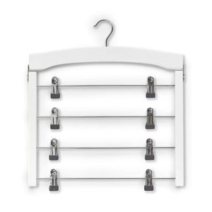 Zeller Vješalica za suknje, višestruka, bijela, drvo/metal, 39x43 cm, 17162