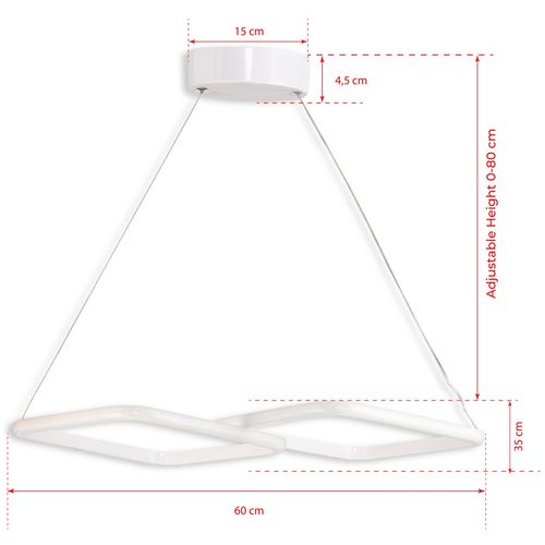 Puppis White-White Light White Chandelier slika 7