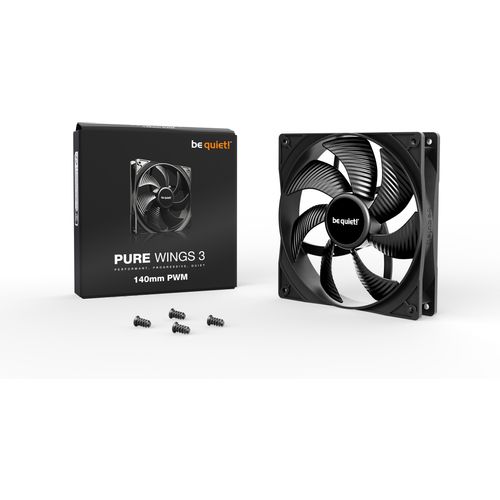 be quiet! BL108 Pure Wings 3 140mm PWM, Fan speed up to 1200rpm, Noise level 21.9 dB, 4-pin connector PWM, Airflow (57.4 cfm / 97.5 m3/h) slika 2