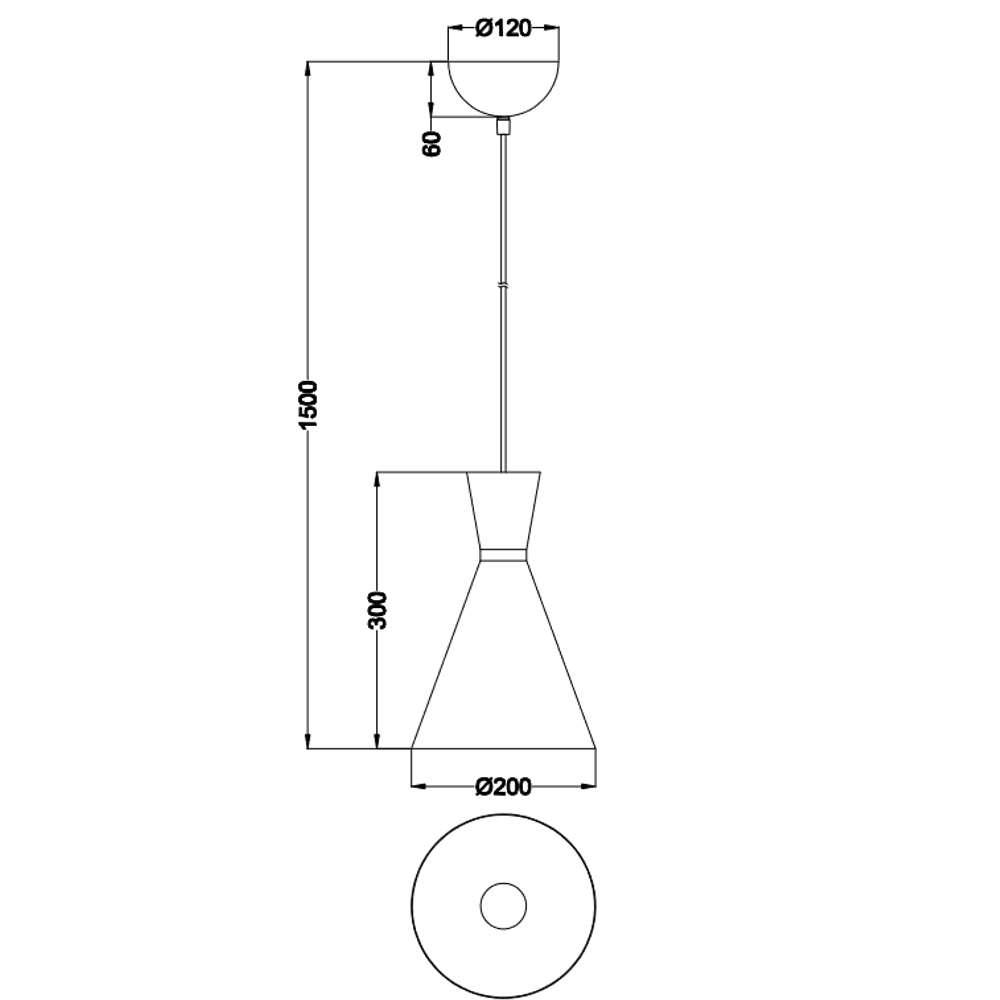 ENZO CRNO MAT VISILICA D20cm. slika 2