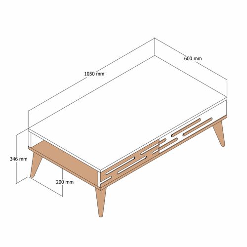 Valensiya - Walnut, Cream Walnut
Cream Coffee Table slika 3