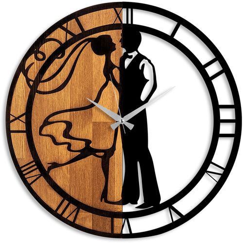 Wallity Ukrasni drveni zidni sat, Wooden Clock - 66 slika 5