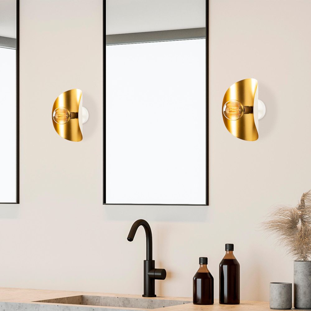 Sivani - MR - 840 Bijela Zidna Lampa od Bijelog Zlata slika 1
