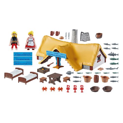 Playset Playmobil Astérix: Koliba Ordralfabetix 71266 - 73 Dijelova slika 2