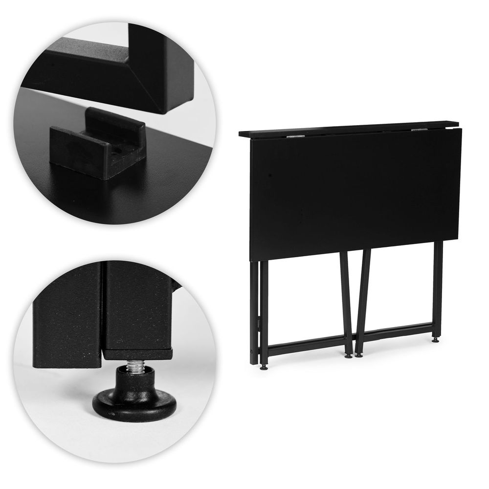 ModernHome sklopivi računalni stol 80 × 45 cm za laptop – crni slika 8