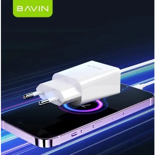 Bavin punjač 2.4A USB-A + kabl type-C bela slika 5