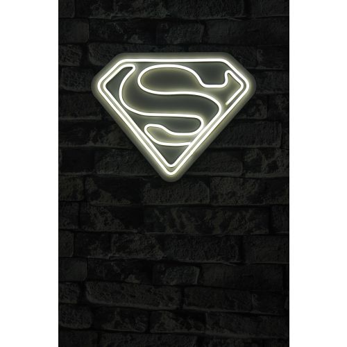 Wallity Ukrasna plastična LED rasvjeta, Superman - White slika 2