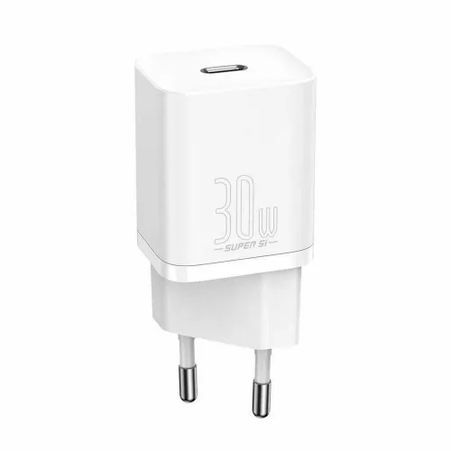 BASEUS zidni punjač Type C Super Si Quick Charger IC PD 30W bijeli CCSUP-J02/CCCJG30CE slika 1