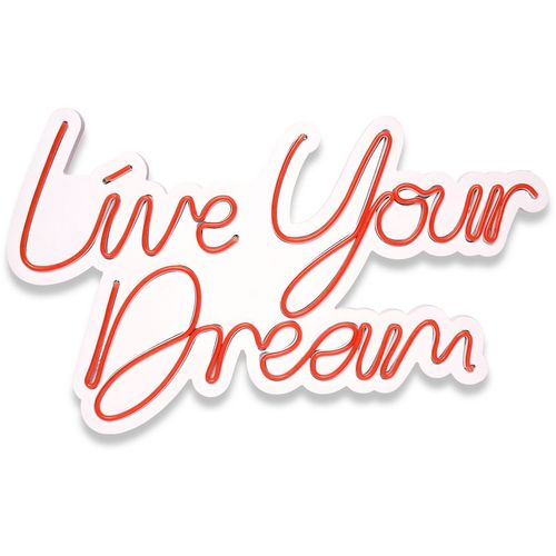 Wallity Ukrasna plastična LED rasvjeta, Live Your Dream - Red slika 11