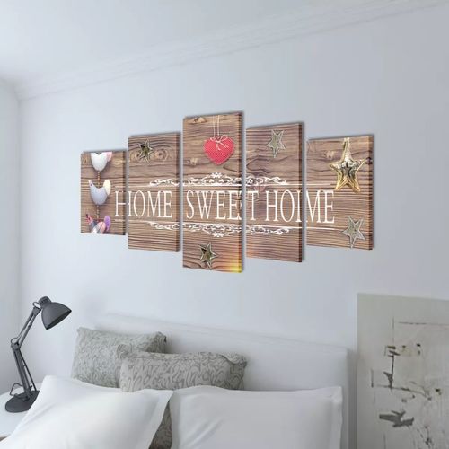 Zidne Slike na Platnu sa Printom Home Sweet Home 200 x 100 cm slika 2