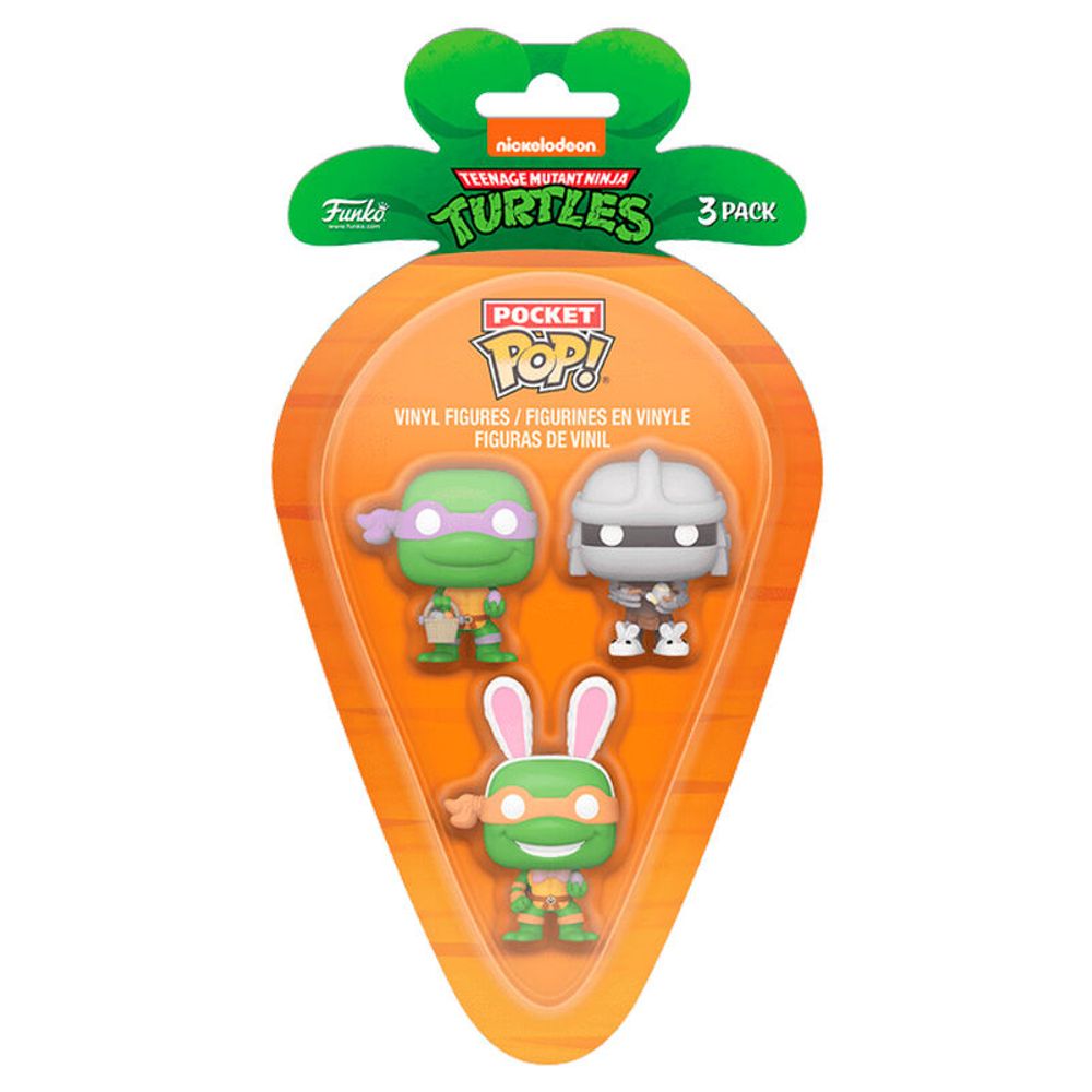 Carrot Pocket POP Blister: 3 Figurice Ninja Kornjače - Donatello, Shredder, Michelangelo slika 3