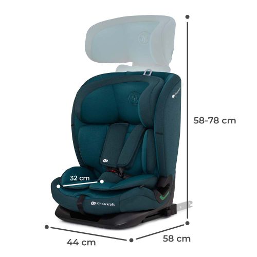 Kinderkraft autosjedalica ONETO3 i-Size 9-36 kg (76-150 cm), Harbour Blue slika 5