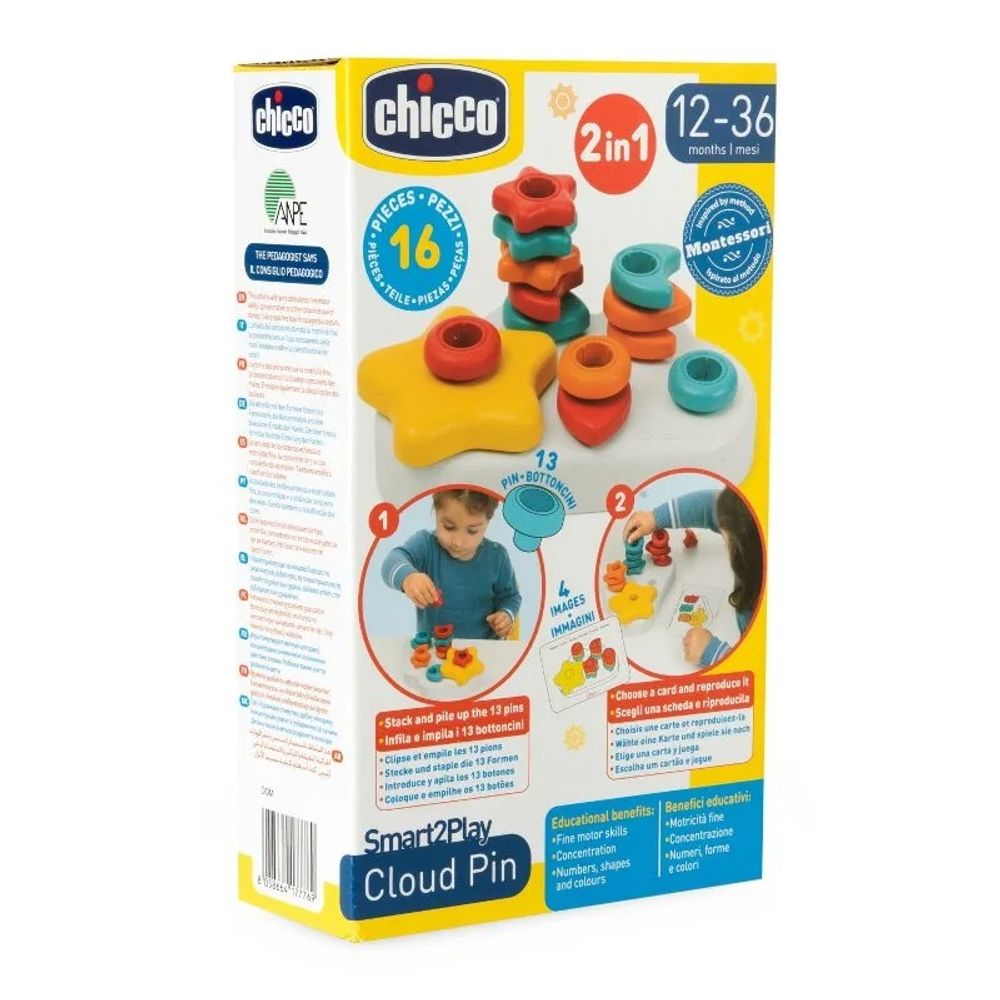 Chicco Edukativna slagalica 2U1 Cloud Pin slika 9