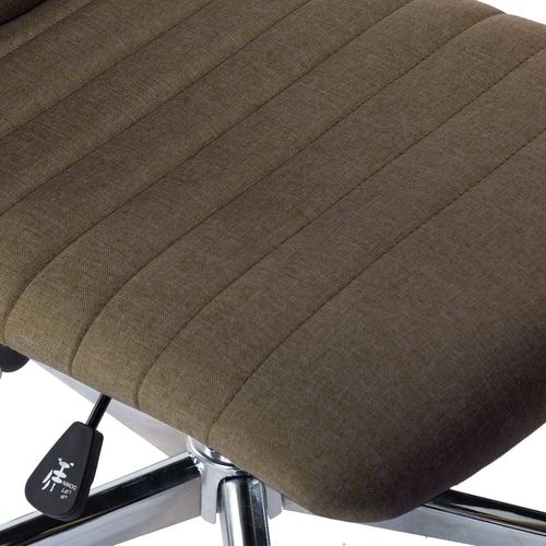 Okretna uredska stolica od tkanine smeđa slika 12
