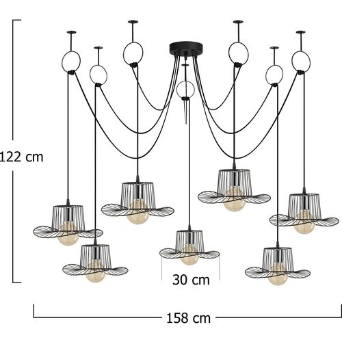 Tel - 6766 Black Chandelier slika 3