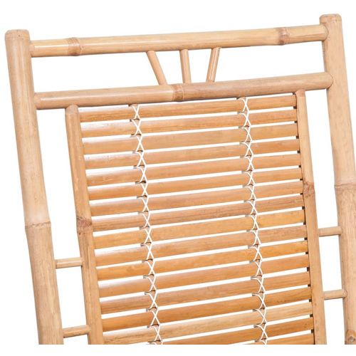 Stolica za ljuljanje od bambusa s jastukom slika 4