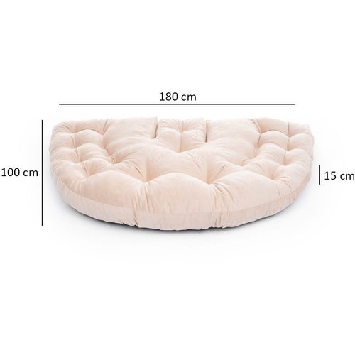 Kiku Large - Cream Cream Pouffe slika 4