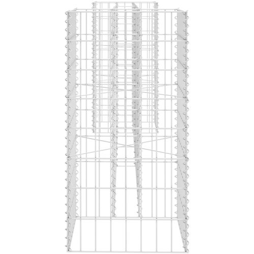 Gabionska sadilica u H-obliku od čelične žice 260 x 40 x 80 cm slika 13