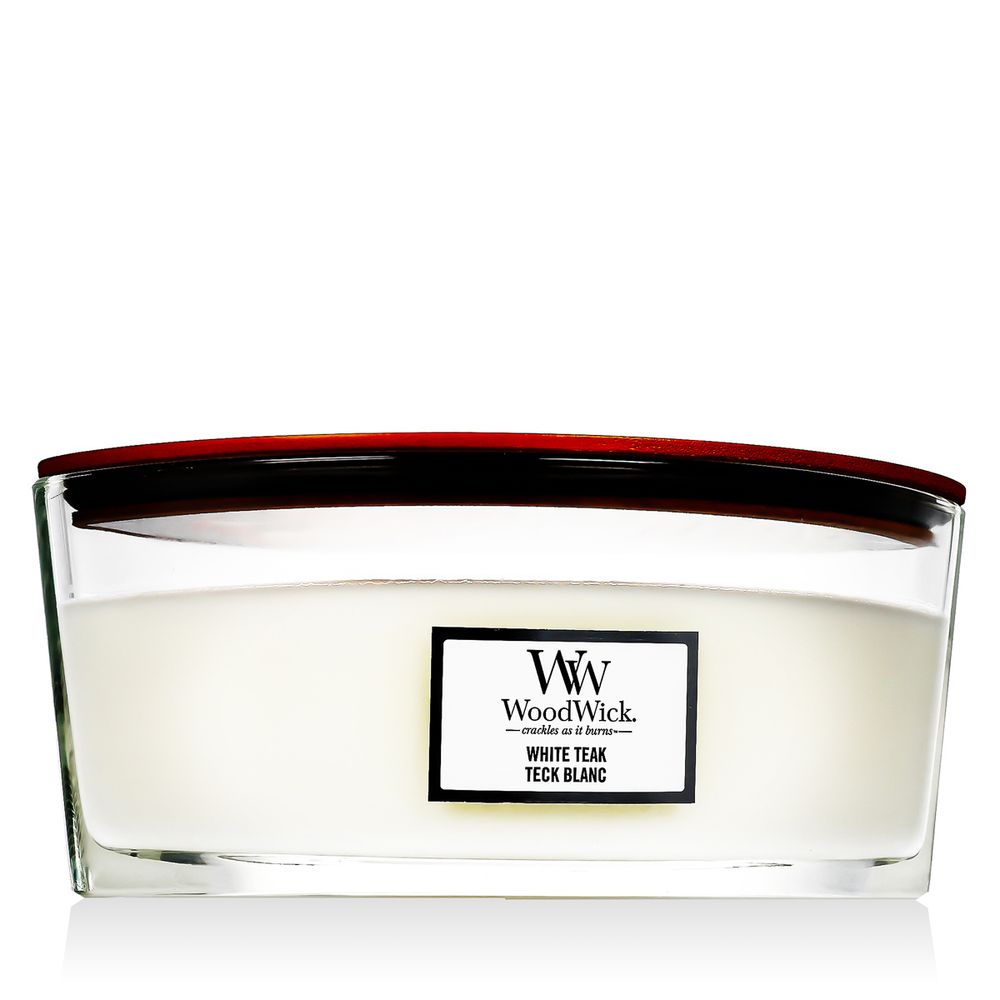 WoodWick Ellipse Candles Scented Candle White Teak 453,6 g slika 1